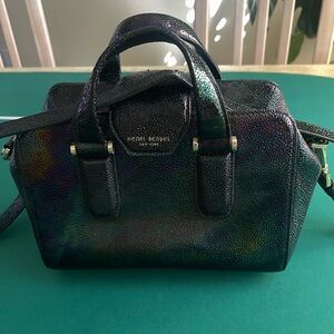 henri bendel Iridescent Black Mini Satchel with Shimmer